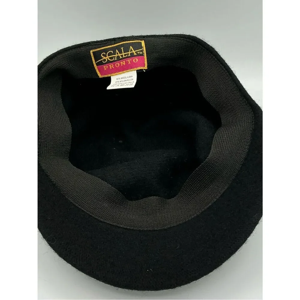 Scala Pronto Black Wool cap